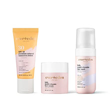 Load image into Gallery viewer, Evereden Premium Baby Sunscreen SPF 30, 2 fl oz., Evereden Kids Face Cream: Cool Peach, 1.7 oz. &amp; Evereden Kids Face Wash: Cool Peach, 3.4 fl oz. | 3 Item Bundle Set | Clean &amp; Natural Skincare
