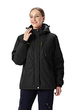 Load image into Gallery viewer, YSENTO Women's Fleece Ski Jacket Waterproof Windproof Mountain Raincoat Warm Snow Jacket Black Size M
