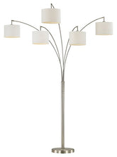 Load image into Gallery viewer, Artiva USA LED602805FSN 83" LED Arched Floor Lamp with Dimmer 5000 Lumens, 83 inches, Brushed Nickel
