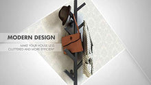 Load image into Gallery viewer, PREMIUM RACKS Coat Rack &amp; Hat Rack - Modern Design - Wall Mounted - Stylish - (Black)
