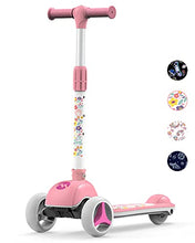 Load image into Gallery viewer, Mountalk Toddler Foldable Scooter for Kids, 3 Wheels Scooter for Boys and Girls with Adjustable Heights and LED Wheels(Kitten)
