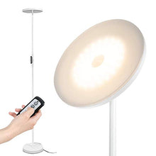 Load image into Gallery viewer, 2 Pcs, 1 Pearl White+1 Silvery Grey, JOOFO Floor Lamp,30W/2400LM Sky LED Modern Torchiere 3 Color Temperatures Super Bright Floor Lamps-Tall Standing Pole Light with Remote &amp; Touch Control
