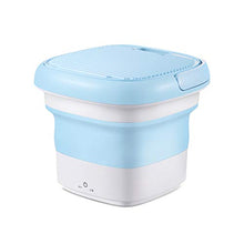 Load image into Gallery viewer, ZKU 2020 Upgraded Portable Washing Machine, Folding Automatic Laundry Machine, Turbine Washer, USB Cable, Low Noise, Mini Washing Machine for Camping, Dorms，Apartments， Business Trip - Blue
