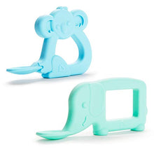 Load image into Gallery viewer, Munchkin The Baby Toon Silicone Teether Spoon, 2 Pack, Elephant/Koala (As Seen On Shark Tank)
