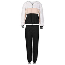 Load image into Gallery viewer, BXzhiri Women Outfits Tracksuit Sweatshirt Pants Sets Sport Long Sleeve Patchwork Wear Casual Suit Sets
