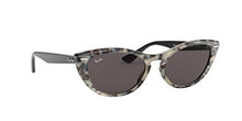 Load image into Gallery viewer, Ray-Ban Women's RB4314N Nina Cat Eye Sunglasses, Beige Havana/Grey Mirror Gold, 54 mm
