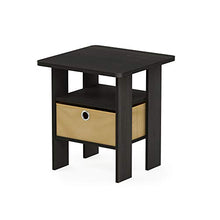 Load image into Gallery viewer, FURINNO Turn-N-Tube No Tools 3-Tier TV Stands, Dark Brown/Black &amp; End Table Bedroom Night Stand w/Bin Drawer, Espresso/Brown
