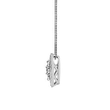 Load image into Gallery viewer, 1/2 Carat Diamond, 925 Sterling Silver Prong Set Round-Cut Diamond Cushion Halo Pendant Necklace (I-J, I2-I3) by La4ve Diamonds| Real Diamond Jewelry for Women| Gift box included
