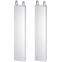 Load image into Gallery viewer, DIYhz Aluminum Water Cooling Block, Liquid Water Cooler Heat Sink System for PC Computer CPU Graphics Radiator Heatsink Endothermic Head Silver 2pcs(40mm x 200mm x 12mm)
