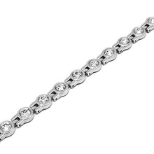Load image into Gallery viewer, MagnetRX® Women’s Magnetic Therapy Bracelet - Arthritis &amp; Carpal Tunnel Pain Relief Crystal Bracelets for Women - Adjustable Length with Sizing Tool (Silver)

