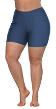 Load image into Gallery viewer, SOCIALA Swim Shorts for Women Plus Size Bathing Suit Shorts High Waisted Blue Water Shorts 0X
