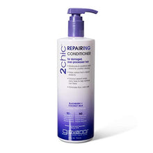 Load image into Gallery viewer, GIOVANNI 2chic Repairing Conditioner, 24 oz. Blackberry &amp; Coconut Milk for Dry, Damaged, Color Treated Hair, Enriched with Argan, Shea Butter, Keratin, Sulfate Free, No Parabens (Pack of 1)
