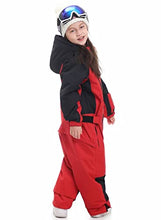 Load image into Gallery viewer, BUMDEEP Kid's Girls Boys One Pieces Ski Suits Jumpsuits Snowsuits Snowboard Waterproof Jackets (Red ,125cm)
