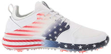 Load image into Gallery viewer, Puma Men's Ignite Pwradapt Caged Stars And Stripes Golf Shoe, Puma White-Peacoat-High Risk Red, 11
