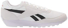 Load image into Gallery viewer, Reebok Women's Rewind Run Sneaker, White/core Black/Blush Metal, 8.5
