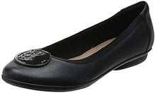Load image into Gallery viewer, Clarks Women's Gracelin Lola Ballet Flat, Black Leather/Synthetic Combo, 9 Medium US
