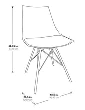 Load image into Gallery viewer, OSP Home Furnishings Oakley Mid-Century Modern Bucket Chair, White
