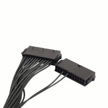 Load image into Gallery viewer, Adaptermvp Dual PSU Power Supply Extension Cable for ATX Motherboard,Full Copper 24pin Chassis Power Start line,24 pin to 24(20+4) pin,1ft/30cm
