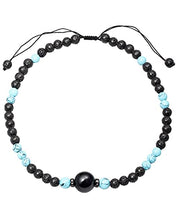 Load image into Gallery viewer, XHUUU Lava Stone/Black Obsidian Choker Necklaces Created Turquoise Women Mens Strand Crystal Necklace for Meditation or Yoga
