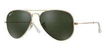 Load image into Gallery viewer, Ray-Ban RB3025 001/58 Unisex Aviator Sunglasses Polarized (Gold Frame/Green Polarized Lens 001/58, 58)
