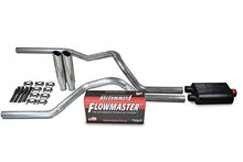 Load image into Gallery viewer, Truck Exhaust Kits - Shop Line dual exhaust system 2.5 AL pipe Flowmaster Super 40 2.5" Polished Rolled Edge Clamp on Tip
