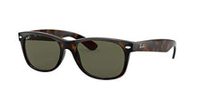 Load image into Gallery viewer, Ray-Ban unisex adult Rb2132 New Wayfarer Polarized Sunglasses, Tortoise/Polarized Green, 58 mm US
