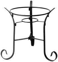Load image into Gallery viewer, Alpine Corporation 10" Tall Indoor/Outdoor Glass Gazing Globe Metal Stand, Black
