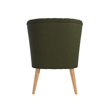Load image into Gallery viewer, Novogratz Brittany Upholstered Accent, Green Linen Chair
