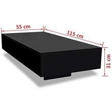 Load image into Gallery viewer, Modern Elegant MDF High Gloss Coffee Table Side/End/Sofa Table, Living Room Home Furniture 45.3" x 21.7" x 12.2"
