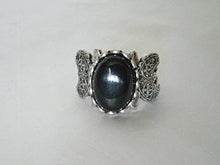 Load image into Gallery viewer, Black Onyx Triple Moon Ring, handmade jewelry wiccan pagan wicca goddess witch witchcraft gothic
