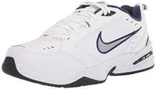 Load image into Gallery viewer, Nike Men's NIKE AIR MONARCH IV (4E) RUNNING SHOES -9.5; White / Metallic Silver-Midnight Navy
