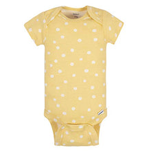Load image into Gallery viewer, Grow by Gerber Baby Girl's Organic 5-Pack Short-Sleeve Onesies Bodysuits Pants, Orange/Yellow/Green/Ivory, 3-6 Months
