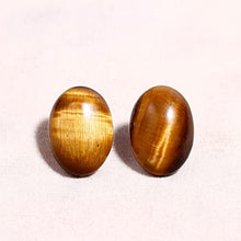 Load image into Gallery viewer, Jewever Tiger Eye Gemstone 925 Sterling Silver Earrings for Women Stud Mens Earrings Stud Healing Crystals Jewellery for Women

