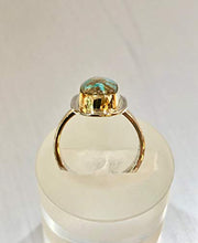 Load image into Gallery viewer, Bisbee Turquoise Ring Solid 18k 14k Gold Sterling Silver
