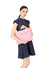 Load image into Gallery viewer, MOSISO Laptop Sleeve Compatible with MacBook Pro 15 inch Touch Bar A1990 A1707, 14 HP Acer Chromebook, 2019 Surface Laptop 3 15, Polyester Multifunctional Briefcase Bag, Pink
