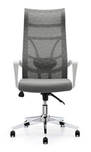 Load image into Gallery viewer, Allguest Office Chair Home Computer Chair White High Back Armrest Ergonomic Adjustable Lumbar Support Mesh Nylon AG-876FH-W
