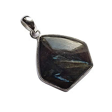 Load image into Gallery viewer, Fresh Arrival !! Nuummite Gemstone Pendant, 925 Sterling Silver Pendant, Black Nuummite Stone Pendant, Cabochon Stone Pendant, Gift Jewelry
