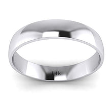 Load image into Gallery viewer, LANDA JEWEL Unisex 14k White Gold 4mm Light Court Shape Comfort Fit Polished Wedding Ring Plain Band (8.5)
