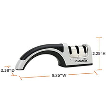 Load image into Gallery viewer, Chef'sChoice Manual Knife Sharpeners 15 and 20-Degree for Serrated and Straight Knives Diamond Abrasives, 3-Stage, black
