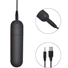 Load image into Gallery viewer, G Spot Bullet Vibrator Nipple Clitorals Stimulator USB Rechargeable for Travel - 10 Modes Portable Waterproof Mini Vaginal Anal Massager Adult Sex Toys for Women(Black)
