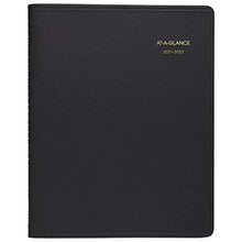 Load image into Gallery viewer, Academic Planner 2021-2022, AT-A-GLANCE Weekly Appointment Book &amp; Planner, 7" x 8-3/4", Medium, for School, Teacher, Student, Black (7095805)

