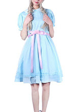 Load image into Gallery viewer, ROLECOS The Grady Twins Costume Blue Creepy Sister Scary Doll Lolita Dress Halloween Party XXL BlueA
