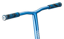 Load image into Gallery viewer, Mongoose Rise 110 Team Youth and Adult Freestyle Kick Scooter, High Impact 110mm Wheels, Bike-Style Grips, Lightweight Alloy Deck, Silver/Blue
