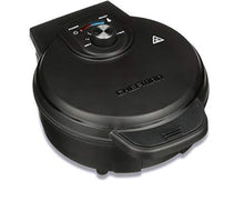 Load image into Gallery viewer, Chefman Anti-Overflow Belgian Waffle Maker w/ Shade Selector, Temperature Control, Mess Free Moat, Round Iron w/ Nonstick Plates &amp; Cool Touch Handle, Measuring Cup Included, Black

