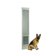 Load image into Gallery viewer, Ideal Pet Products Aluminum Pet Patio Door, Adjustable Height 77-5/8" To 80-3/8", 15" x 20" Flap Size, White
