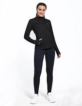 Load image into Gallery viewer, BALEAF Women's Fleece Running Jacket Water Resistant Full Zip Thermal Cycling Golf Jackets Winter Cold Weather Gear Black L
