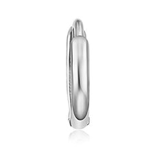 Load image into Gallery viewer, 14k White Gold 1.5mm Thickness Huggie Earrings (8 x 8 mm)
