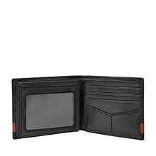 Load image into Gallery viewer, Fossil Men's Quinn Leather Bifold with Flip ID Wallet, Black
