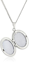 Load image into Gallery viewer, Sterling Silver Polished Oval Locket Necklace, 18"
