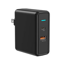 Load image into Gallery viewer, Aiibe 36W Dual Port USB C Charger Power Adapter Fast Charging Block with 18W QC3.0 USB-A + USB-C PD Port Wall Charger Block Plug for iPhone, iPad, Samsung, LG and Other Smartphone (Black)
